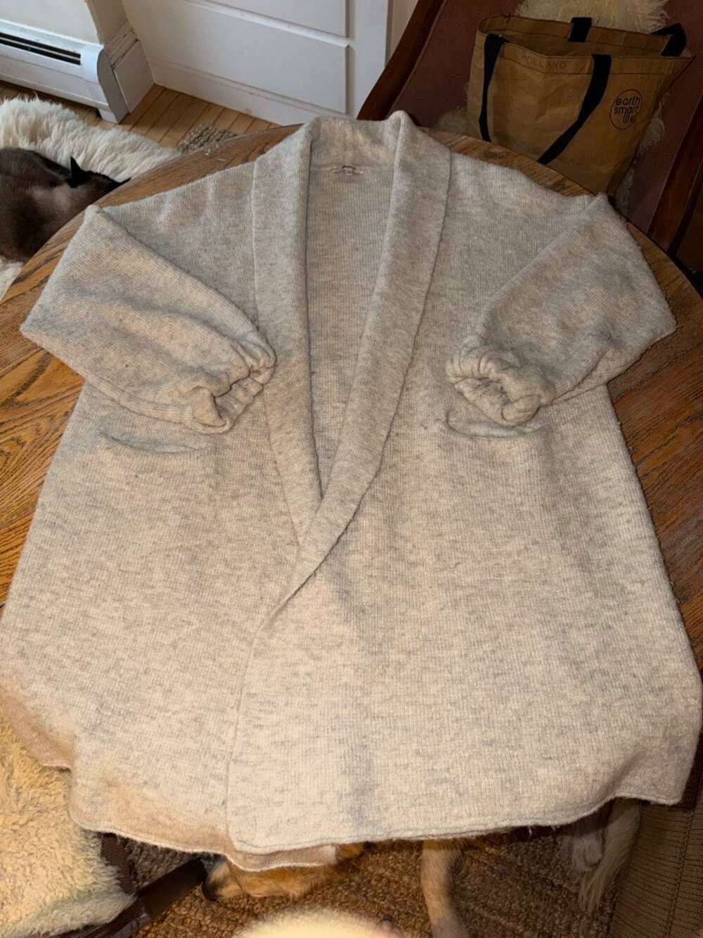 MADEWELL Glenridge shawl collar sweater coat with pockets/XXL